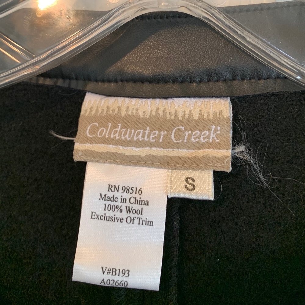 Wool Jacket with leather trim - Picture 4 of 5